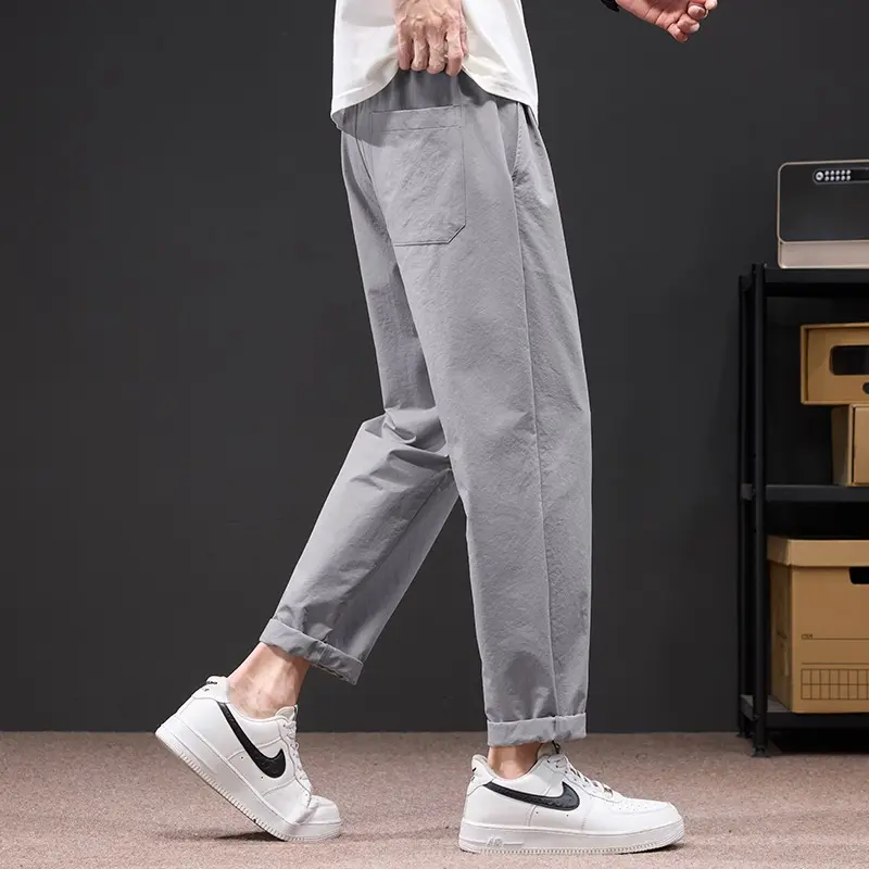 Summer Ice Silk Quick-drying Casual Pants, Is Cool and Refreshing. Silk Cooling Straight-leg Loose and Comfortable Pants for Men
