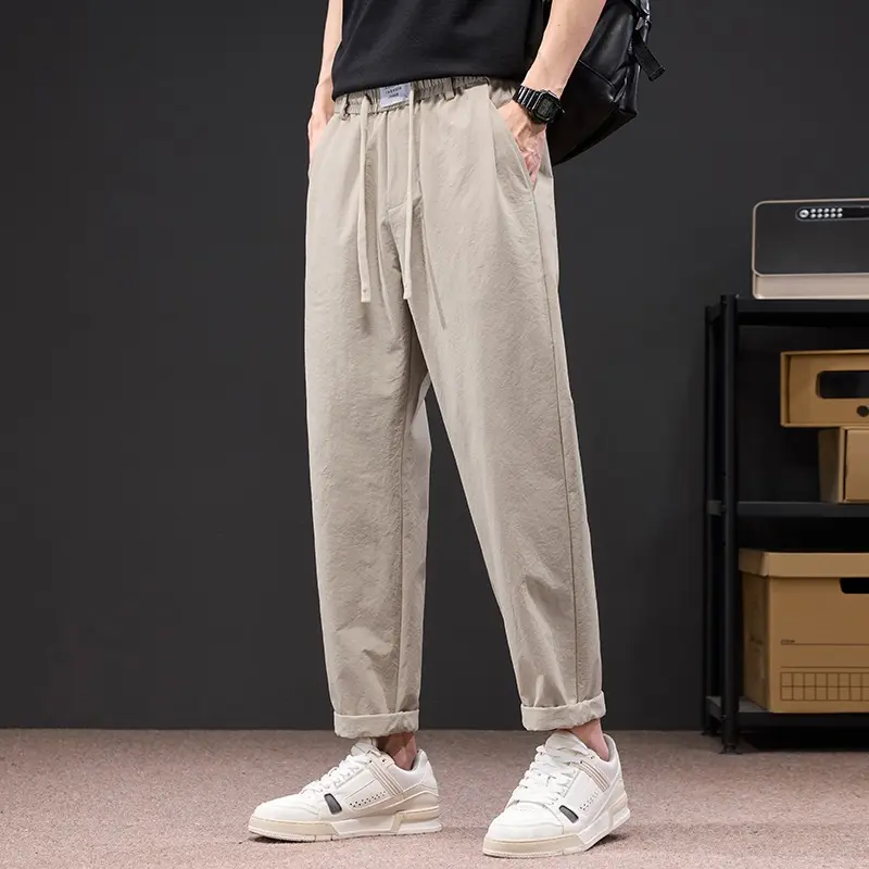 Summer Ice Silk Quick-drying Casual Pants, Is Cool and Refreshing. Silk Cooling Straight-leg Loose and Comfortable Pants for Men