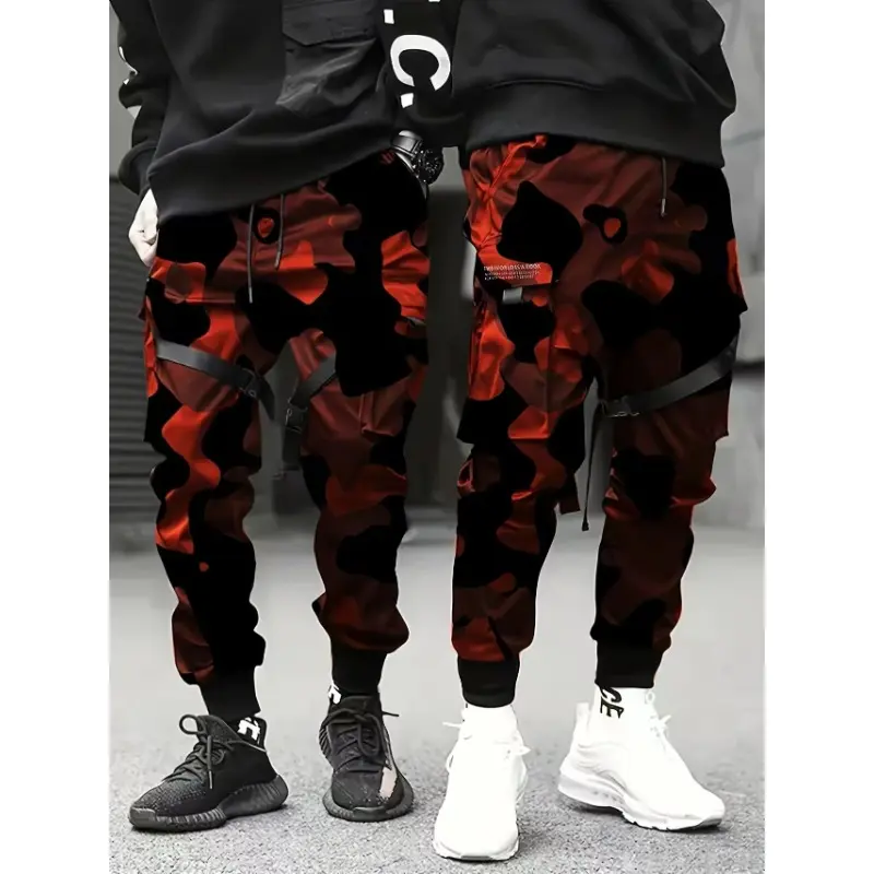 Mens Joggers Pants Camouflage Cargo Pants Men Hip Hop Skateboard Jogger Fashion Casual Beam Feet Pant Men S-2XL Cargo Pants