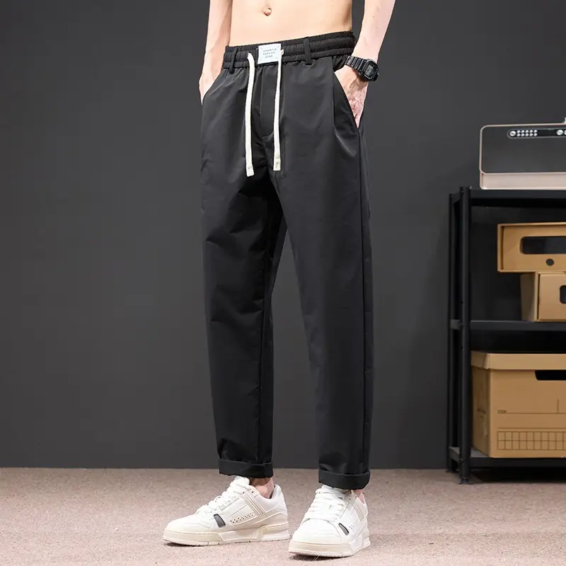 Summer Ice Silk Quick-drying Casual Pants, Is Cool and Refreshing. Silk Cooling Straight-leg Loose and Comfortable Pants for Men