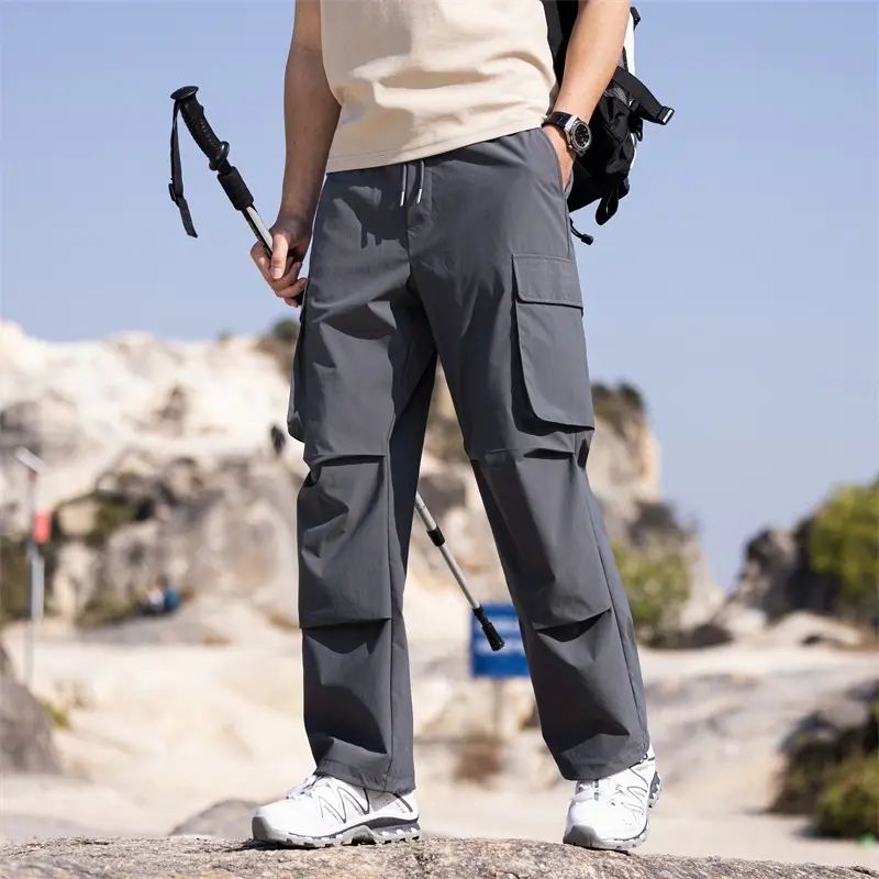 Men Sports Casual Pants American Style Work Pants Son Men's New Spring and Fall Tide Loose Outdoor Mountaineering Punch Pants