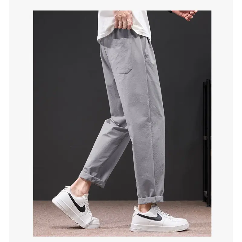Summer Ice Silk Quick-drying Casual Pants, Is Cool and Refreshing. Silk Cooling Straight-leg Loose and Comfortable Pants for Men