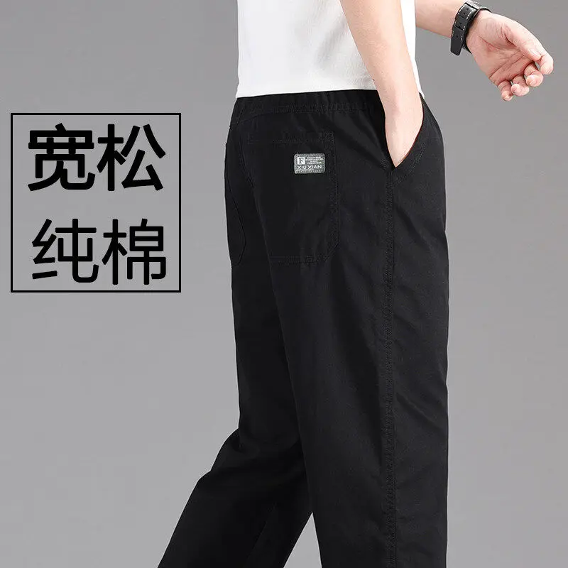 Men Cargo Pants Loose Straight Oversize Solid Color Versatile Work Wear Joggers Casual Men Trousers Streetwear Vintage Men Pants