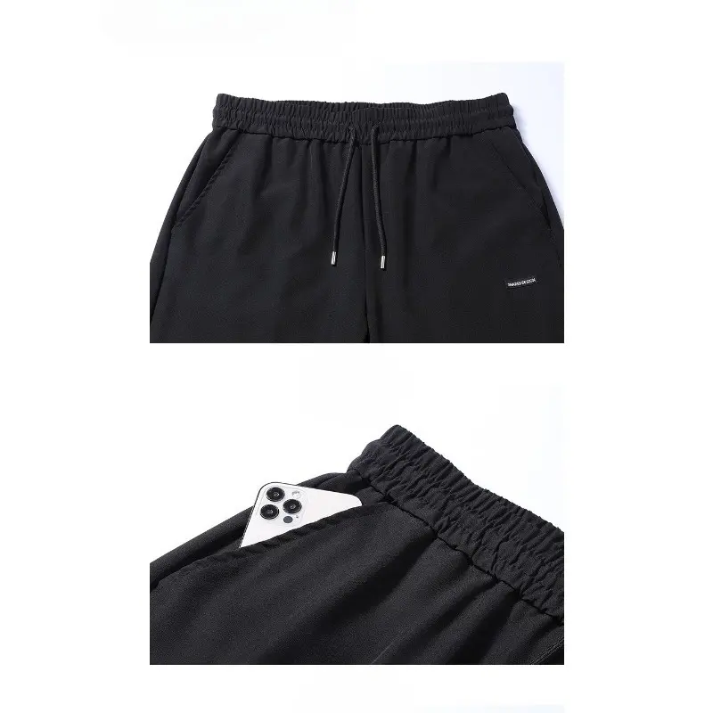 Men Ice Silk Sweatpants Men Breathable Mesh Quick Dry Jogger Sportswear Casual Track Pants Straight Trousers Summer New