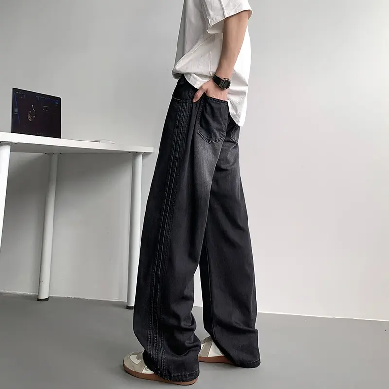 Denim Trousers for Men Loose New Denim Jeans Trendy Streetwear Baggy Pants Fashion Dropship Baggy Jeans Jeans for Men