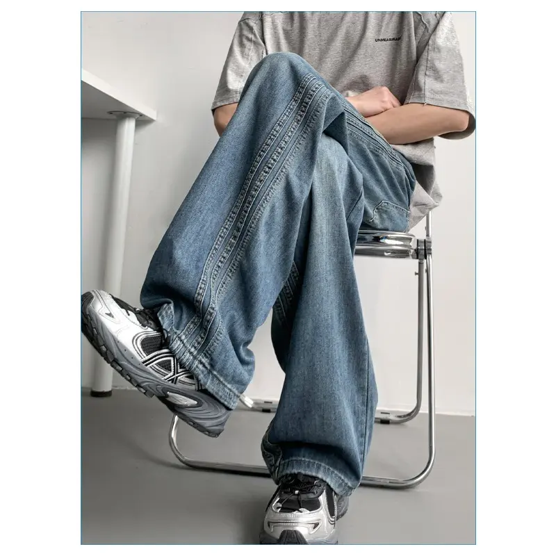 Denim Trousers for Men Loose New Denim Jeans Trendy Streetwear Baggy Pants Fashion Dropship Baggy Jeans Jeans for Men