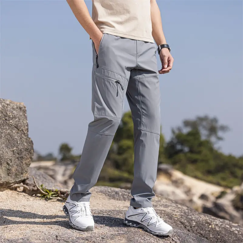 Men Quick Dry Outdoor Mountain Elastic Lightweight Cool Track Pant Men Loose Casual Sport Techwear Cargo Pants Trouser Jogger