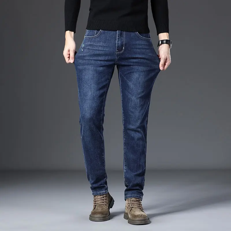 Business Jeans Brand Men's Summer Thin Straight Fashion Classic Straight Slim Denim Pants Comfortable Male Clothing Jeans