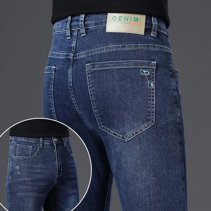 Business Jeans Brand Men's Summer Thin Straight Fashion Classic Straight Slim Denim Pants Comfortable Male Clothing Jeans