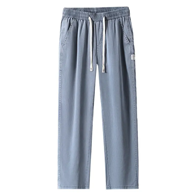 Casual Men's Pants Summer Thin Breathable Fashion Korean Straight Trousers Comfortable Soft Male Clothes Pants  Baggy Pants