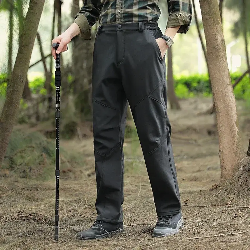 Men's Pants Camping Hiking Trekking Climbing Outdoor Trousers Tactical Combat Cargo Elastic Oversized Cargo Pants Men Streetwear