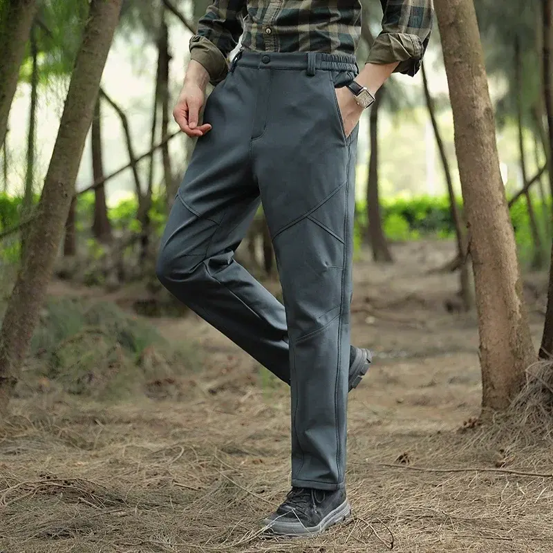 Men's Pants Camping Hiking Trekking Climbing Outdoor Trousers Tactical Combat Cargo Elastic Oversized Cargo Pants Men Streetwear