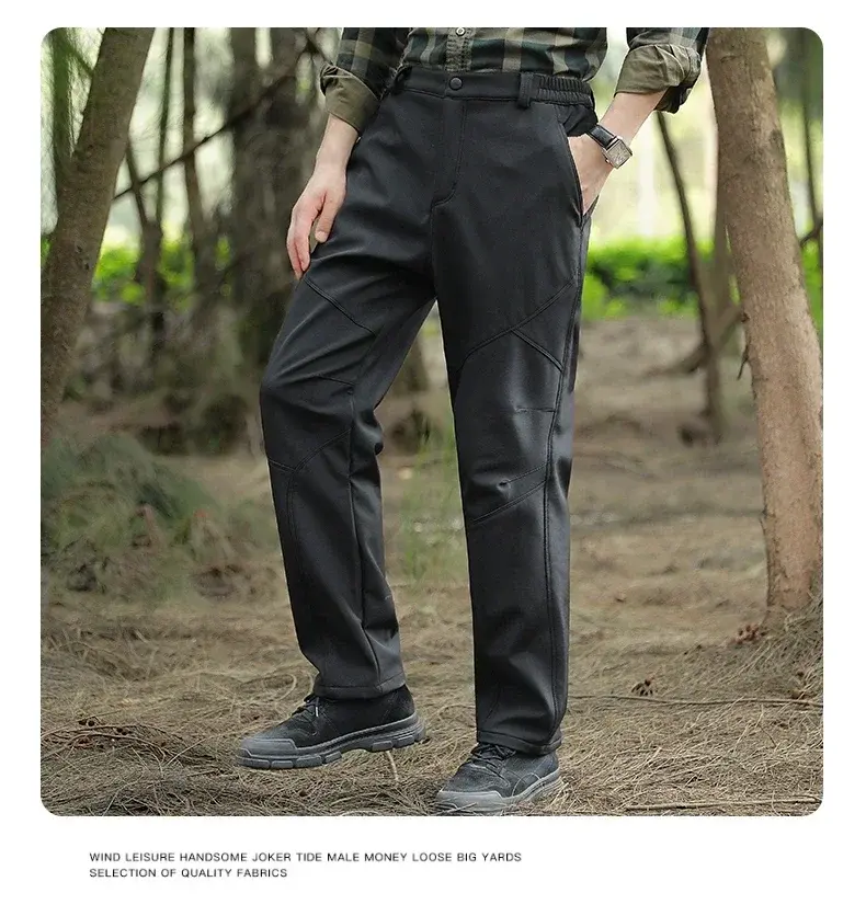 Men's Pants Camping Hiking Trekking Climbing Outdoor Trousers Tactical Combat Cargo Elastic Oversized Cargo Pants Men Streetwear