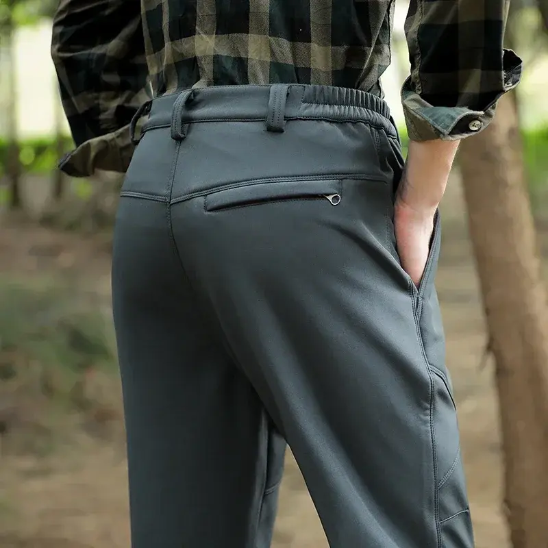 Men's Pants Camping Hiking Trekking Climbing Outdoor Trousers Tactical Combat Cargo Elastic Oversized Cargo Pants Men Streetwear