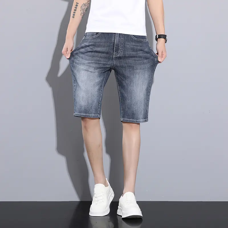 Men Jeans Denim Knee Length Thin Bermuda Cotton Soft Baggy Hosen Women Jeans Y2k Cloth Traf Low Rise Jeans Men Pants Cargo Jeans