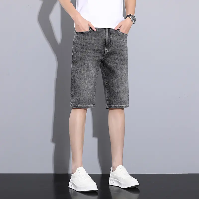 Men Jeans Denim Knee Length Thin Bermuda Cotton Soft Baggy Hosen Women Jeans Y2k Cloth Traf Low Rise Jeans Men Pants Cargo Jeans