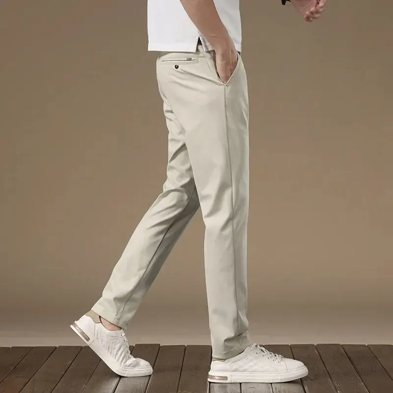 Men Pants Casual Solid Color Business Fashion Straight-leg Trousers Baggy Hosen Military Harem Pants Men Japanese Streetwear Men