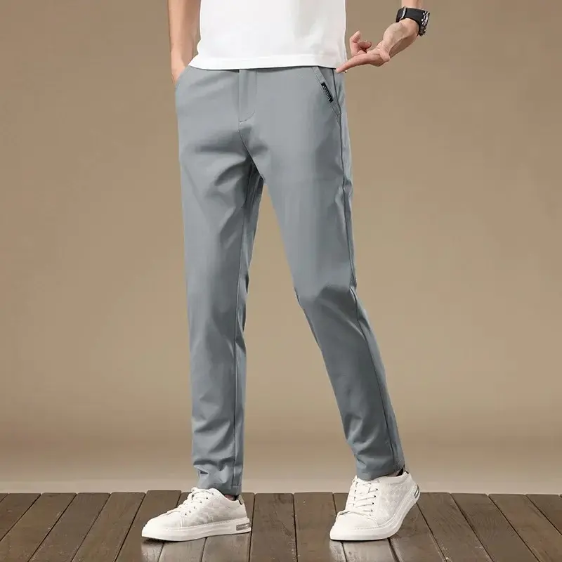 Men Pants Casual Solid Color Business Fashion Straight-leg Trousers Baggy Hosen Military Harem Pants Men Japanese Streetwear Men