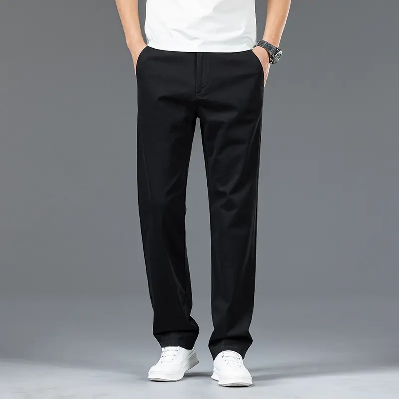 Men Formal Occasion Business Work Pants Male Basic Solid Straight Leg Casual Pants High Quality Brand Versatile Outdoor Trousers