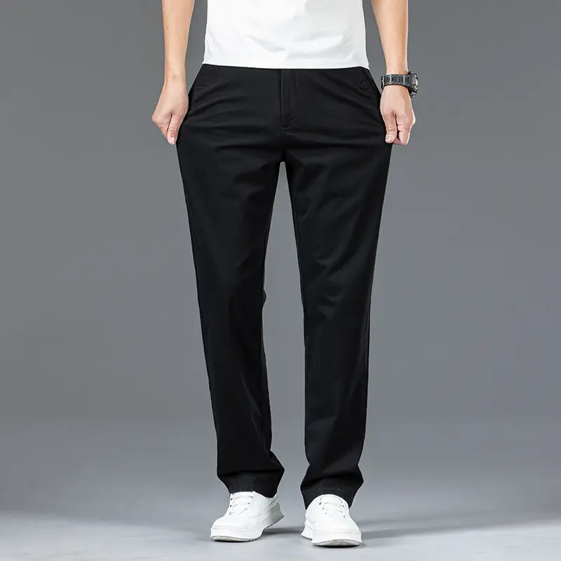 Men Formal Occasion Business Work Pants Male Basic Solid Straight Leg Casual Pants High Quality Brand Versatile Outdoor Trousers