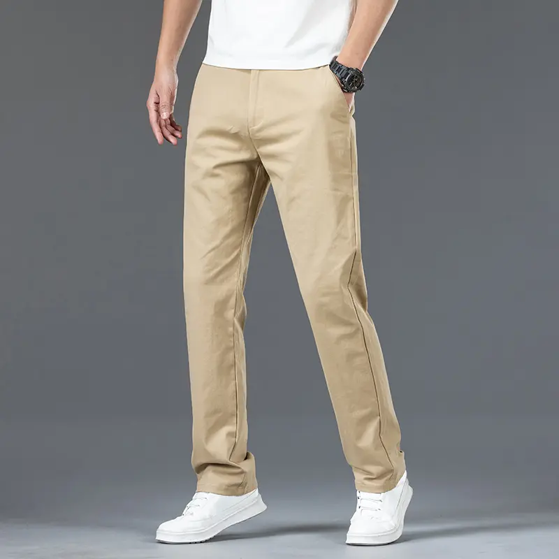 Men Formal Occasion Business Work Pants Male Basic Solid Straight Leg Casual Pants High Quality Brand Versatile Outdoor Trousers