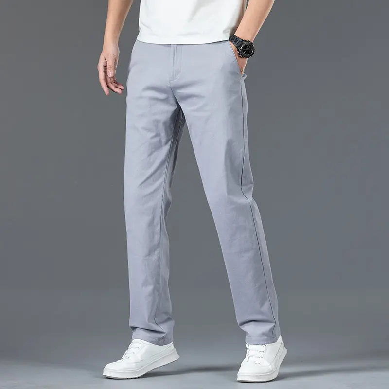Men Formal Occasion Business Work Pants Male Basic Solid Straight Leg Casual Pants High Quality Brand Versatile Outdoor Trousers