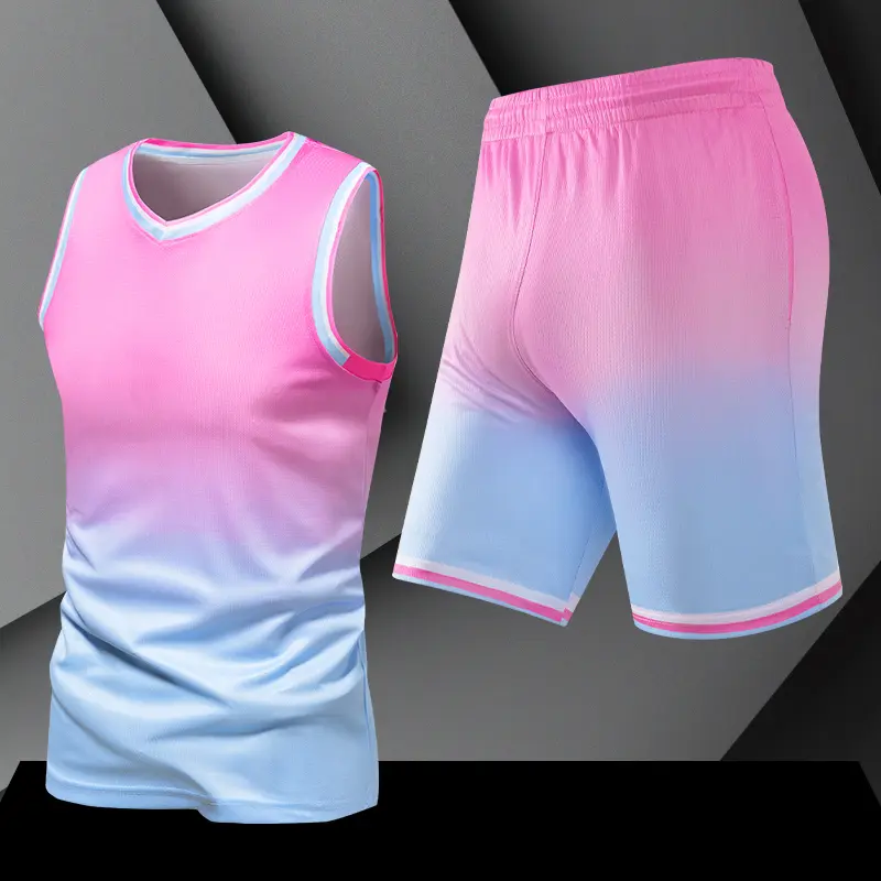 2pcs Set Basketball Football Training Suit Tank Top Shorts Outdoor Running Tracksuit PlusSize Men Summer Loose Fit Dry Fit Sport