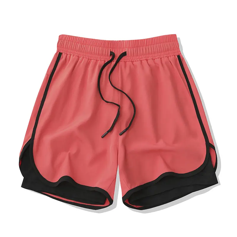 Men's Summer New Quick Drying Breathable Active Training Exercises Jogging Cycling Loose-Fit Shorts Unisex 2-in-1 Running Shorts