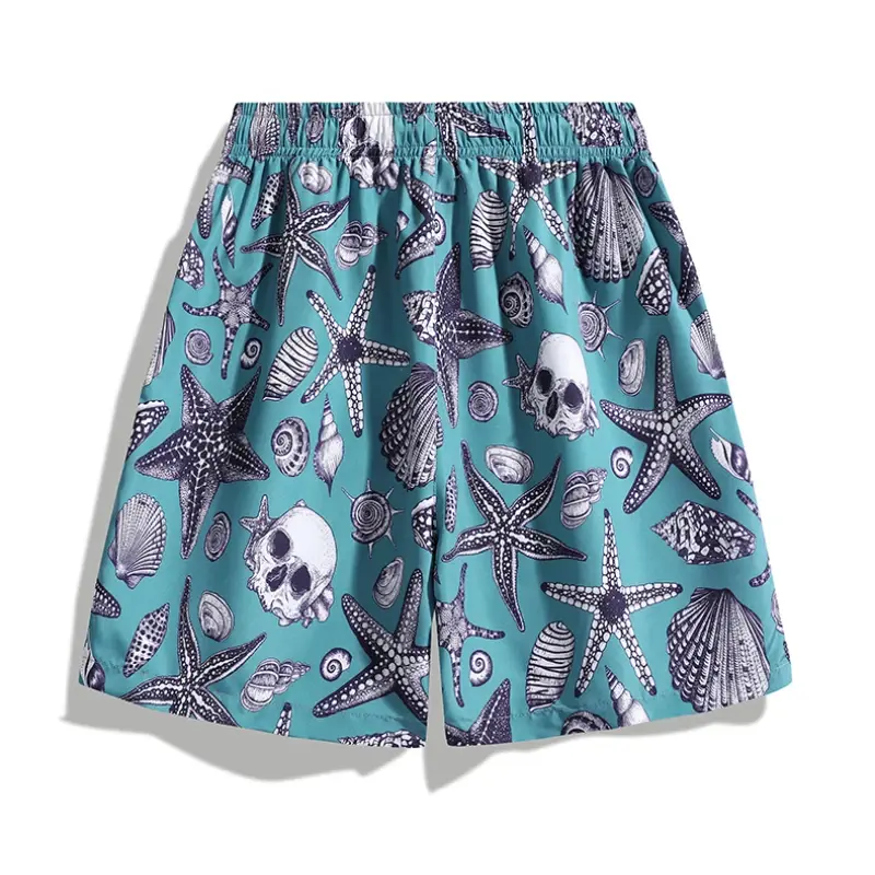Summer Hot Board Casual Shorts for Men Swimming Trunks Surfing Beach Shorts  Print Abstract Pattern Male High Street Short Pants