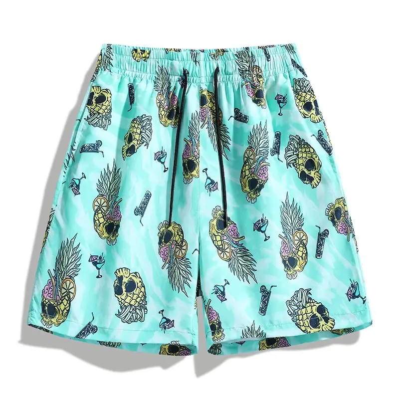 Summer Hot Board Casual Shorts for Men Swimming Trunks Surfing Beach Shorts  Print Abstract Pattern Male High Street Short Pants