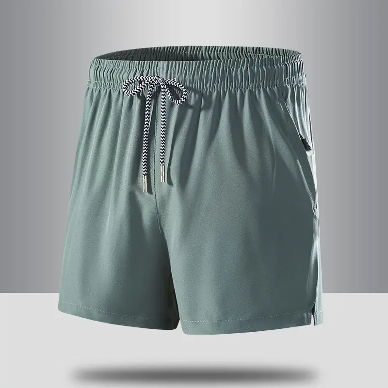 Beach Running Short Pants Summer Hot Ice Silk Shorts for Men Gym Sports Male Loose Lightweight Quick Dry Solid Colors Shorts Man