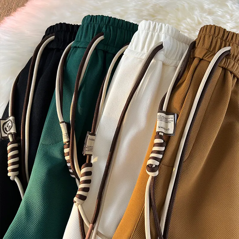 Summer Thin Casual Loose Cropped Pants Shorts for Men American Style Trend Breathable Beach Versatile Straight Pirate Shorts New