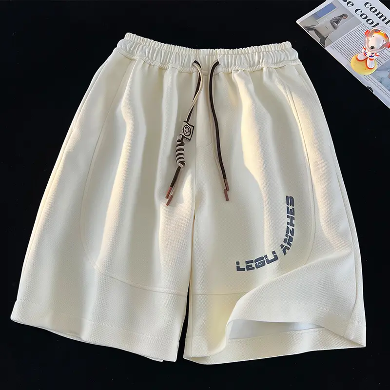Summer Thin Casual Loose Cropped Pants Shorts for Men American Style Trend Breathable Beach Versatile Straight Pirate Shorts New