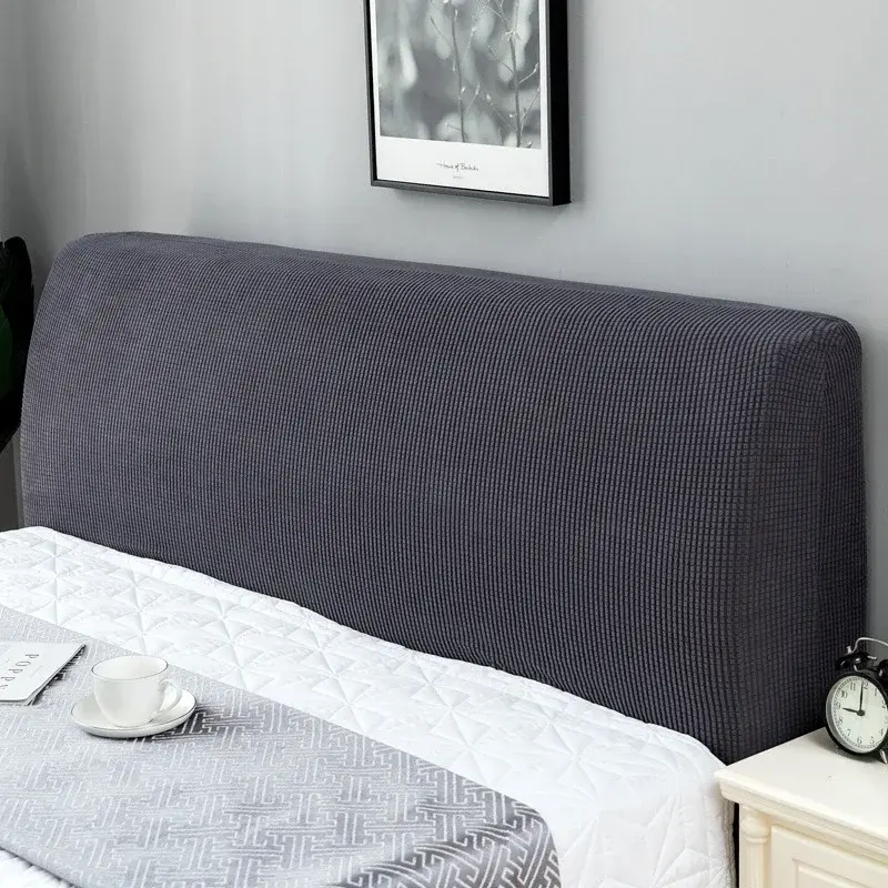 Elastic Thickening Bed Head Cover All-inclusive Bed Backrest Cover Polar Fleece Headboard Dust Cover Home Furniture Home Decor