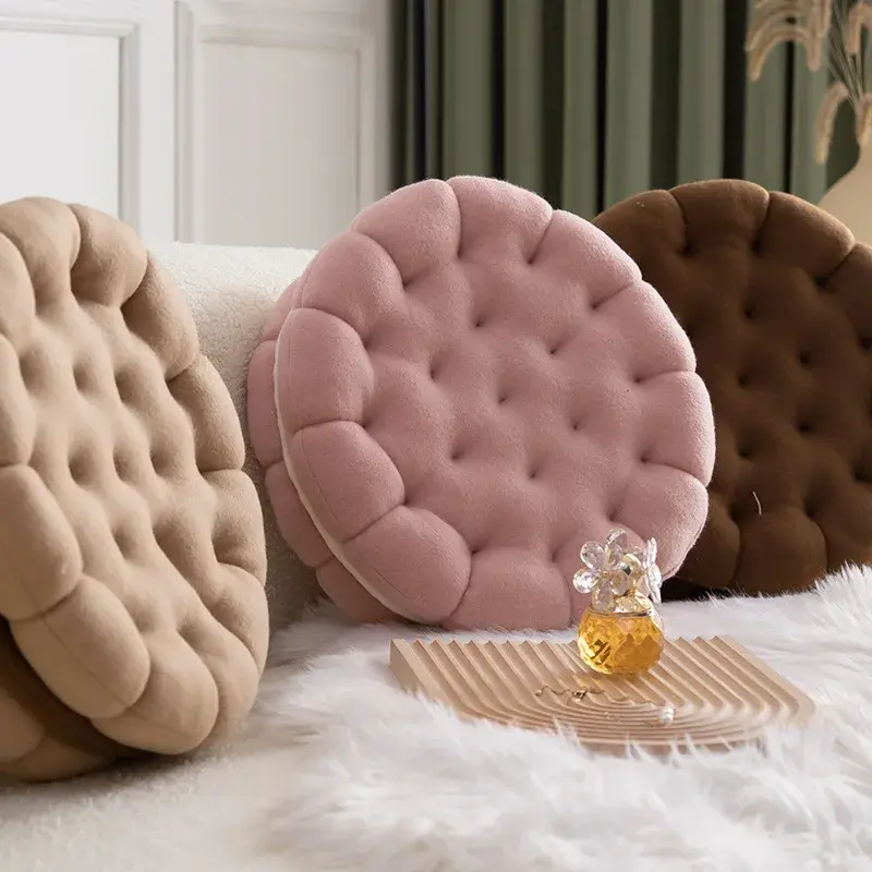 Ins Sandwich Biscuit Sofa Cushion Seat Girls' Cute Thick Seat Cushion Throw Pillow Back Cushions Living Room Bedroom Home Decor
