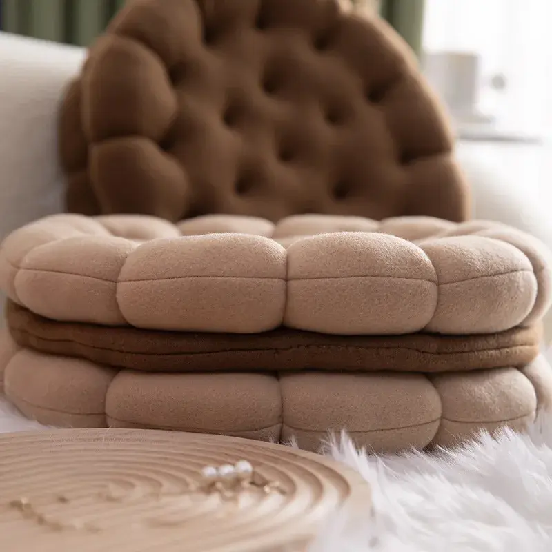 Ins Sandwich Biscuit Sofa Cushion Seat Girls' Cute Thick Seat Cushion Throw Pillow Back Cushions Living Room Bedroom Home Decor