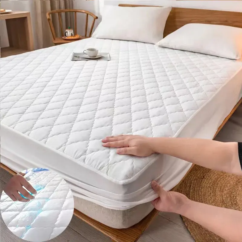 New Waterproof Mattress Cover Thickened Mattress Protector Cover Topper Washable Bed Cover Queen Size Bed Sheet Anti-mites Pad