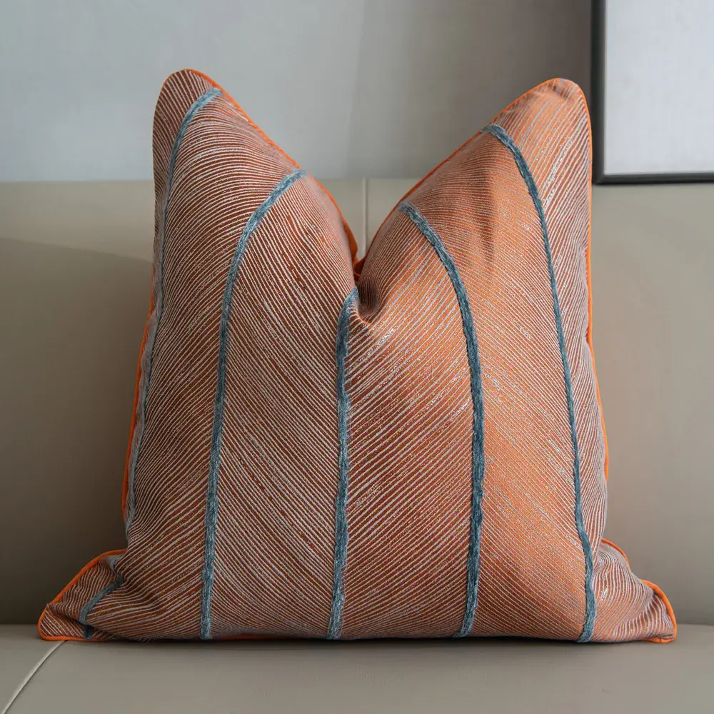 Luxury Stripe Cushion Cover High Quality Decorative Pillow Cover for Sofa Livingroom Pillowcase 30x50 45x45 50x50 60x60cm