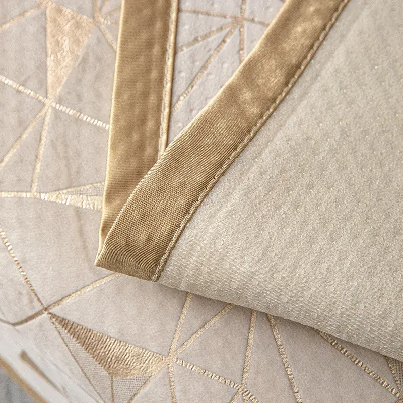 Light Luxury Style Sofa Cushion High-end Chenille Bronzing Craft Cushion Four Seasons Universal Non-slip Dustproof Sofa Cover