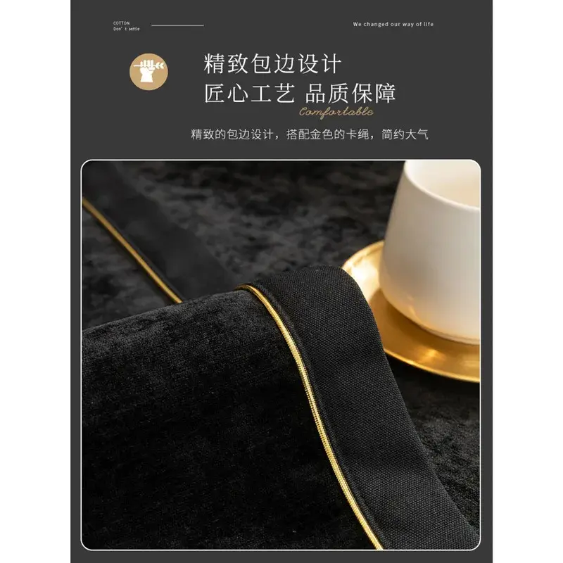 Luxury Sofa Cover Non-slip Couch Slipcover Four Season Universal Sofa Covers for Living Room Black Pet Dog Kids Mat Protector