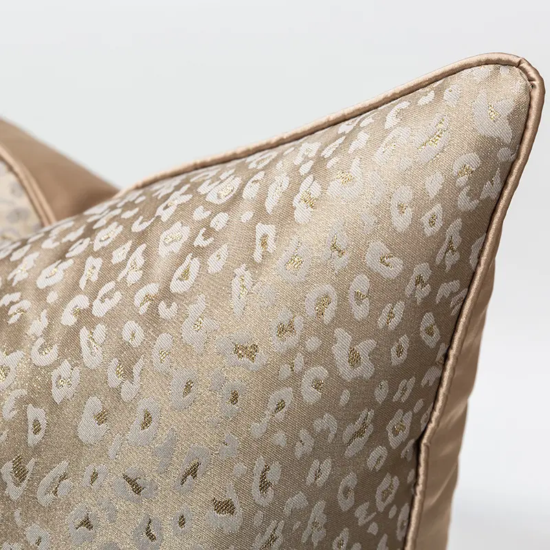 Light luxury and simple American style pillow cover sofa living room model room fabric headboard large backrest leopard print