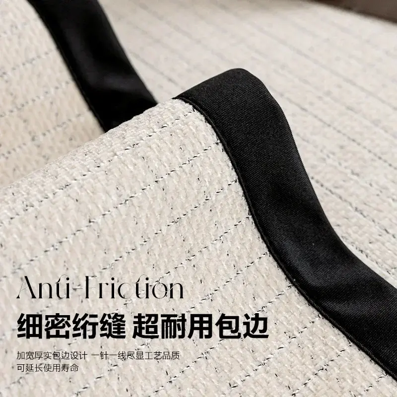 2024 Luxury Sofa Cover High-Quality Chenille Non-Slip Black Edge Sofa Cushion Friendly One-Piece Couch Protector Fits Armchairs