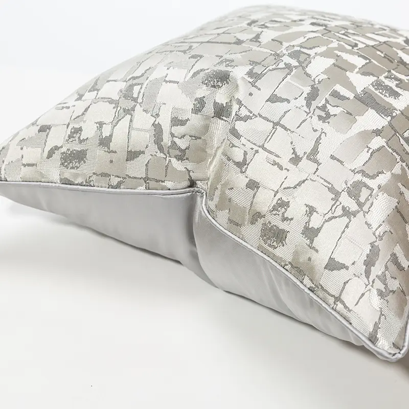 Silver Cushion Cover Luxury Abstract Geometric PillowCase  30x50 45x45 50x50cm Pillow Cover For Sofa Chair Room Home Decorations