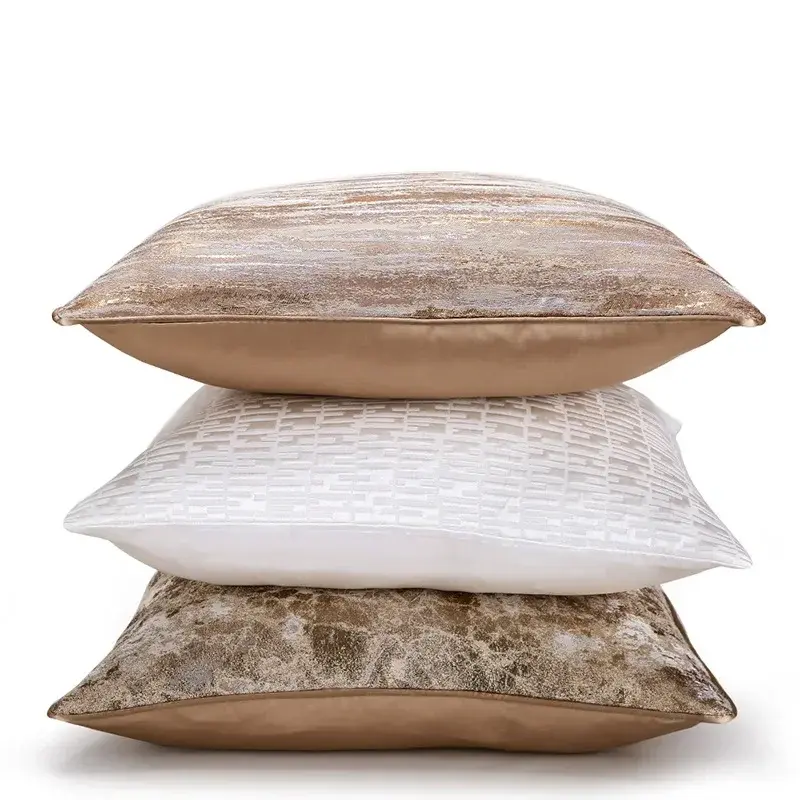 Luxury Throw Pillow Cushion Cover Gilded Pattern Pillowcase for Home Sofa Living Room Bedroom Decor 18x18in/20x20in/12x20in