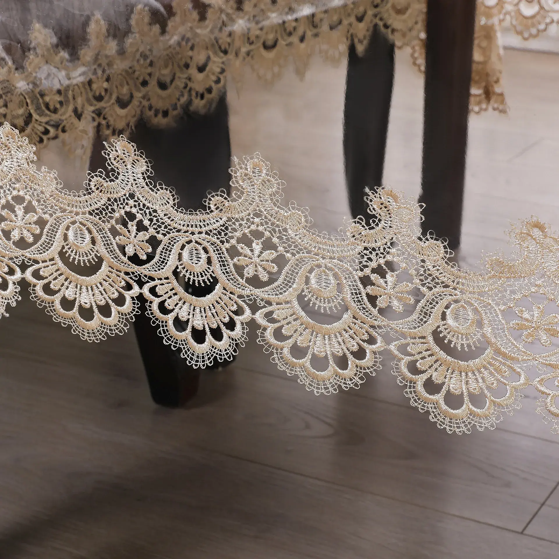 Waterproof Tablecloth PVC Transparent Soft White Lace Embroidered Oil-proof Table Cover Coffee Table Crystal Plate Table Cloth