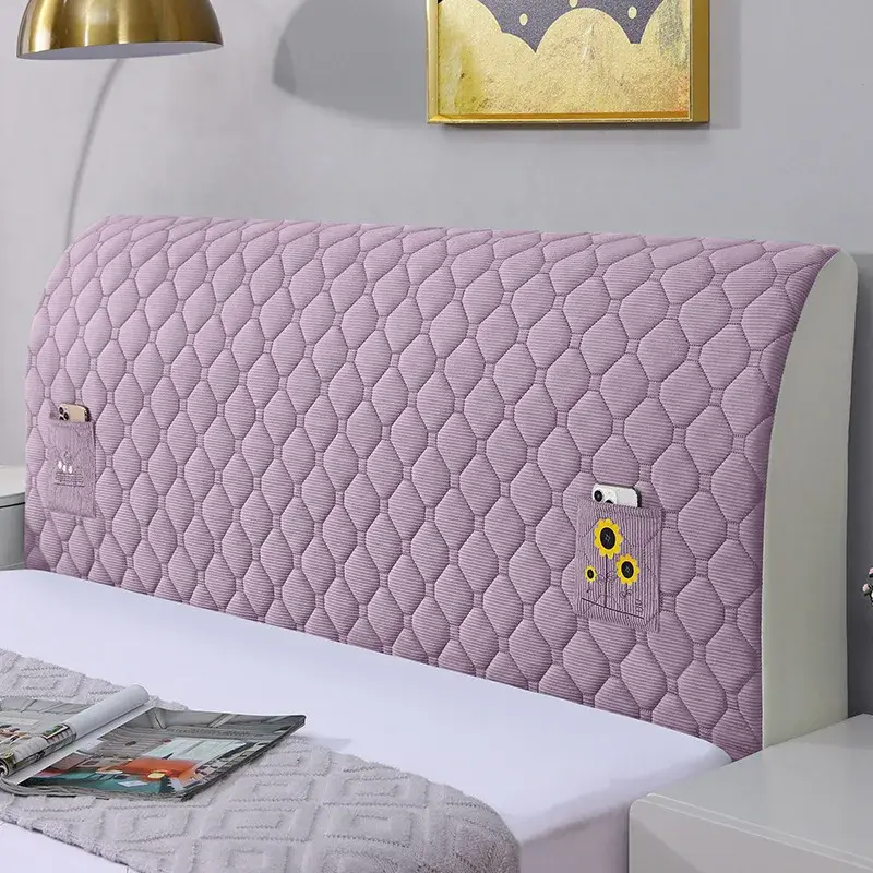 Thicken Bedhead Cover Nordic Soft Headboard Covers Plush Washable Bed Head Slipcover Bedroom Backrest Dust Protector For Home