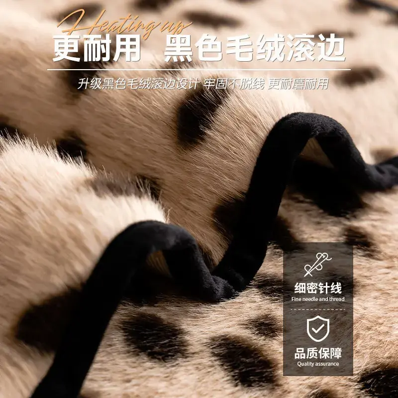 Luxury Leopard Print Sofa Cushion Autumn Winter 2024 New Thickened Anti Slip Straight Line Cushion For Winter Sofa Cover Fabric