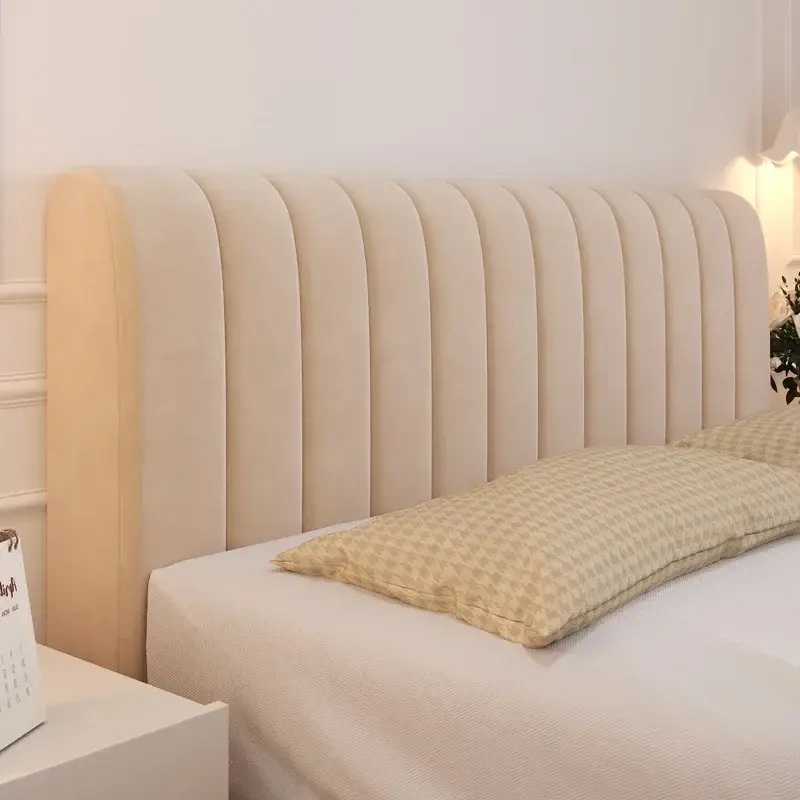 Modern And Simple New Milk Velvet Bed Headboard Four All Season Universal Solid Color Washable All Inclusive Headboard Cover