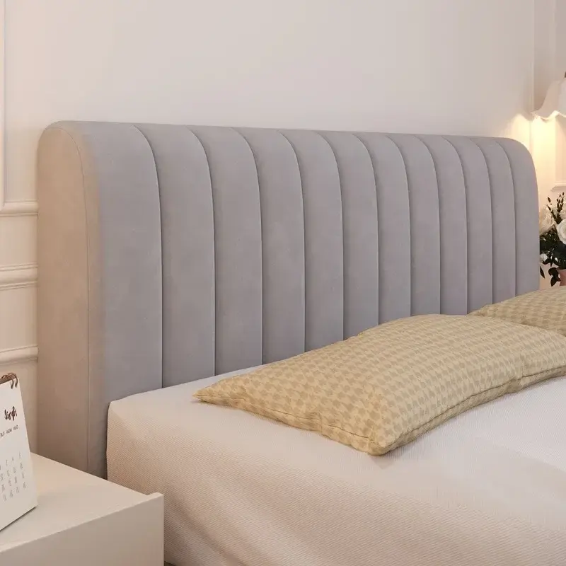Modern And Simple New Milk Velvet Bed Headboard Four All Season Universal Solid Color Washable All Inclusive Headboard Cover