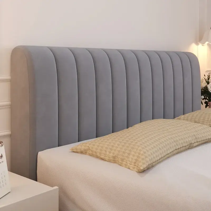 Modern And Simple New Milk Velvet Bed Headboard Four All Season Universal Solid Color Washable All Inclusive Headboard Cover